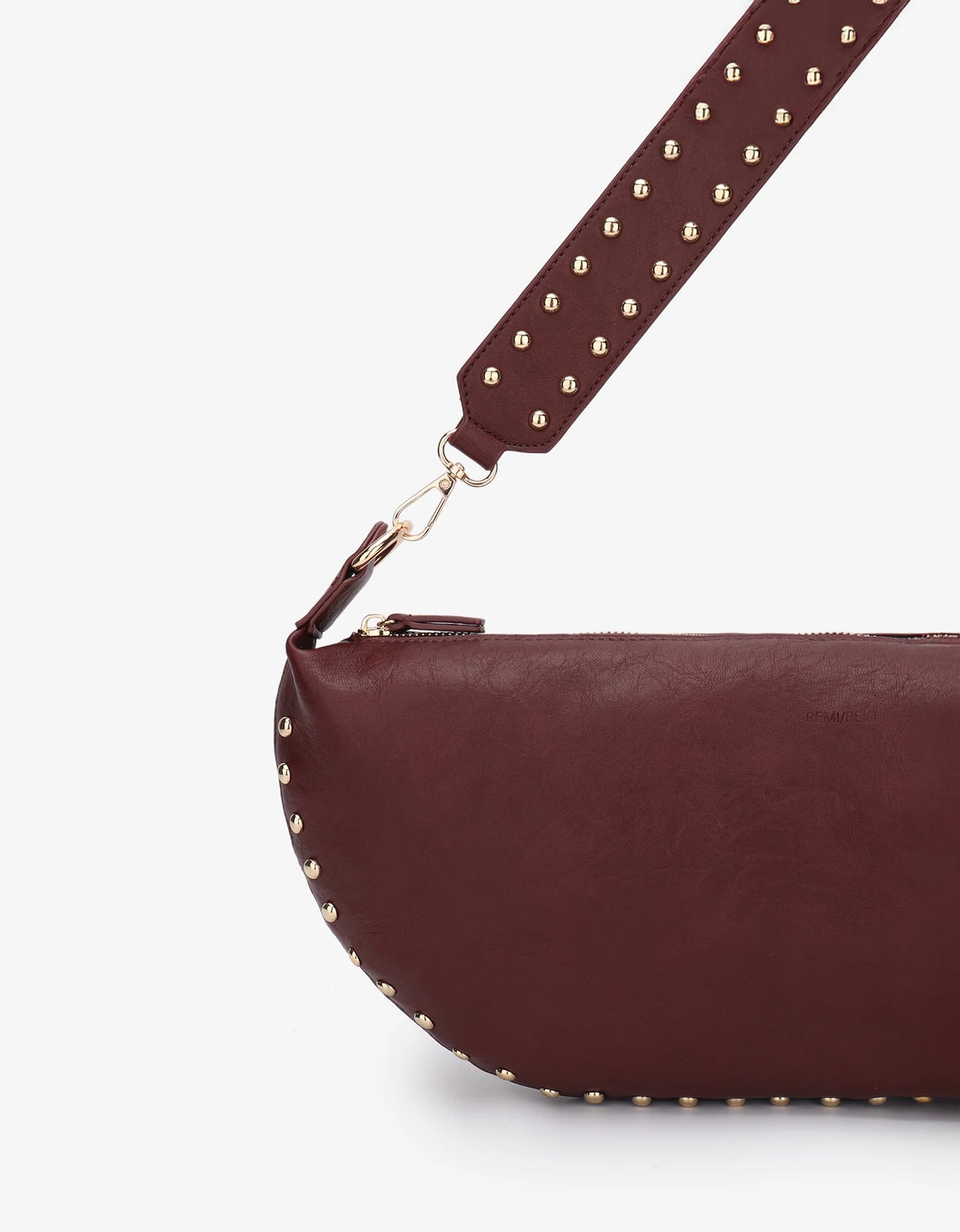 Peppa Studded Bag in wine by Remi & Reid