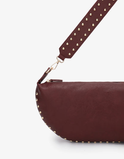 Peppa Studded Bag in wine by Remi & Reid