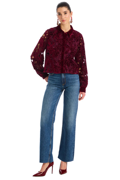 Phoebe Blouse in oxblood by Allison