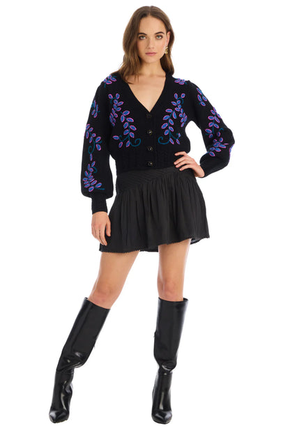 Piper Cardigan in black multi by Allison