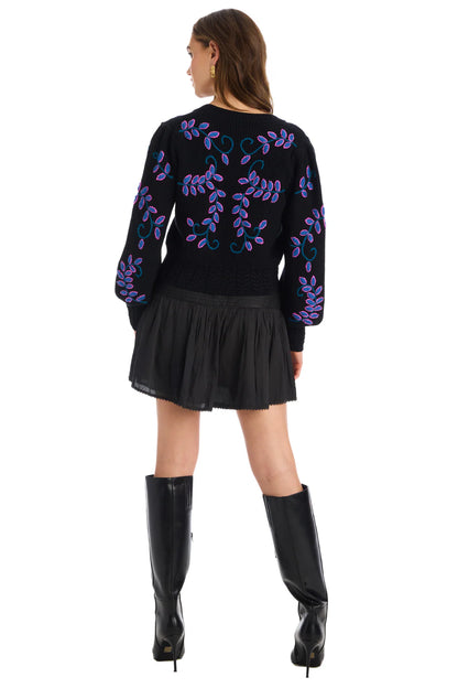 Piper Cardigan in black multi by Allison