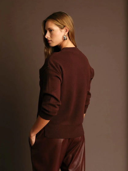 Dan Sweater in cacao by Deluc