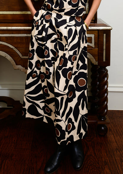Patty D Pant in abstract floral by Grace and Bardot