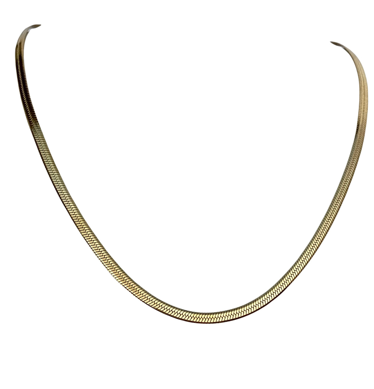 Charm Bar- Herringbone Necklace Chain in gold by Farrah B