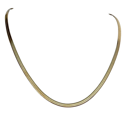 Charm Bar- Herringbone Necklace Chain in gold by Farrah B
