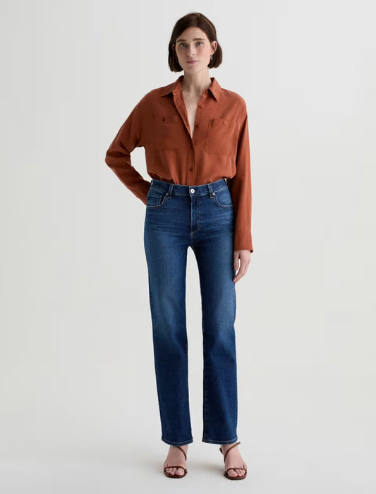 Brinley Mid Rise Straight Leg in poetic by AG