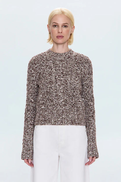 Quinn Sweater in Chocolate Marl by Pistola