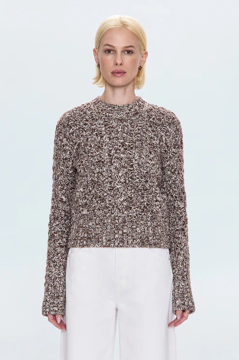 Quinn Sweater in Chocolate Marl by Pistola