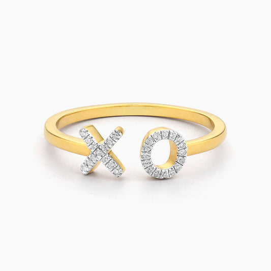 XO Statement Ring in gold (size 7) by Ella Stein