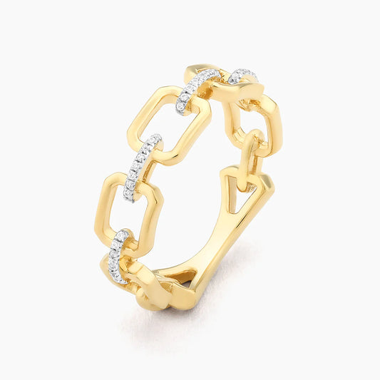 Let's Link Up Stackable Ring in gold (size 7) by Ella Stein