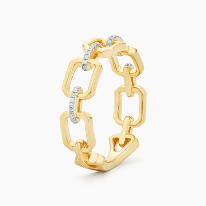 Let's Link Up Stackable Ring in gold (size 7) by Ella Stein