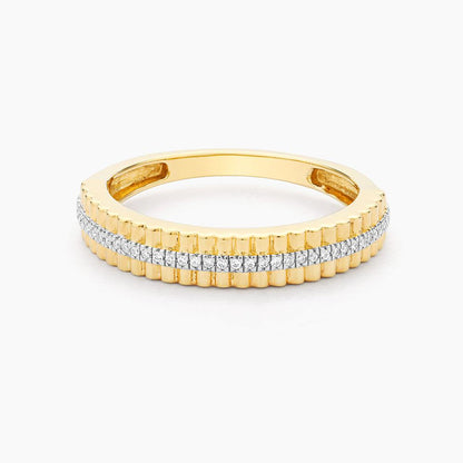 Groovy Bar Stackable Ring (size 8) in gold by Ella Stein