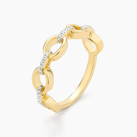 Linked Stackable Ring in gold (size 7) by Ella Stein