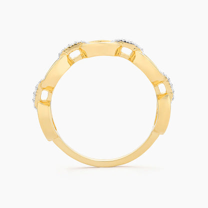 Linked Stackable Ring in gold (size 7) by Ella Stein