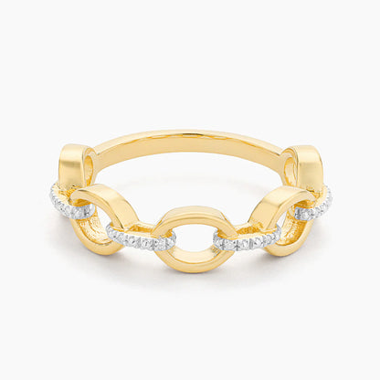Linked Stackable Ring in gold (size 7) by Ella Stein