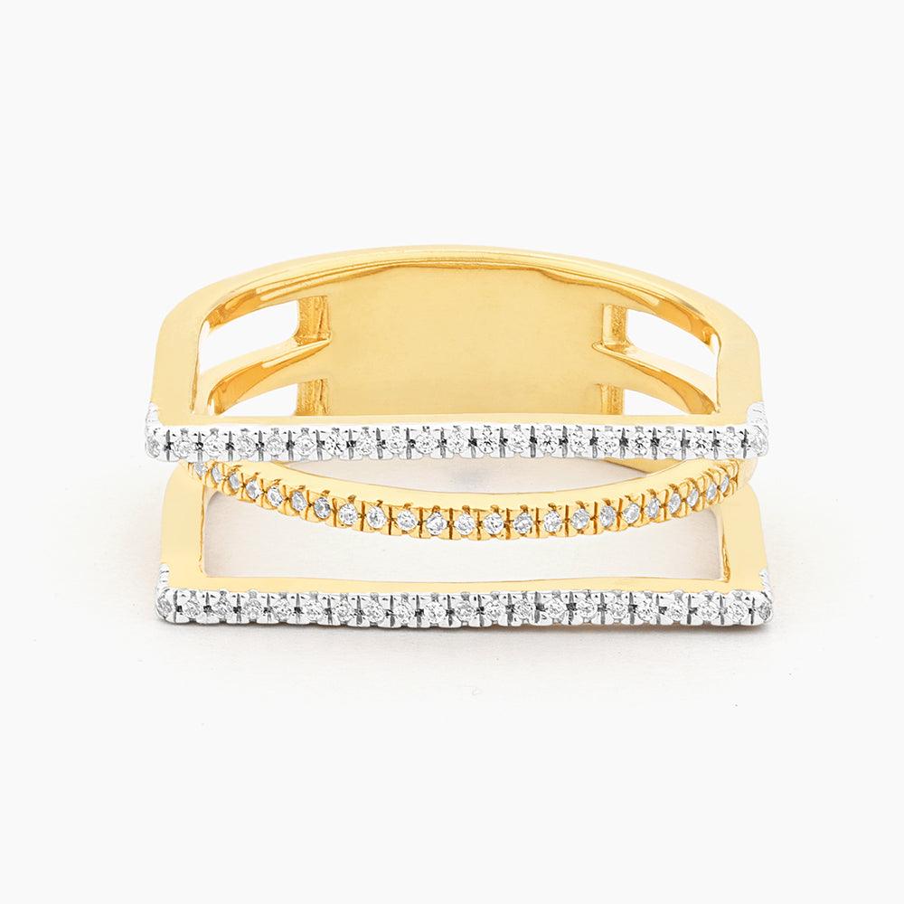 Deco Stack Ring in gold (size 7) by Ella Stein