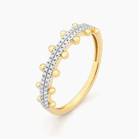 Down to Earth Stackable Ring (size 8) in gold by Ella Stein