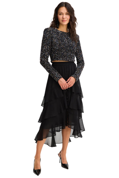 Rory Top in black multi by Allison