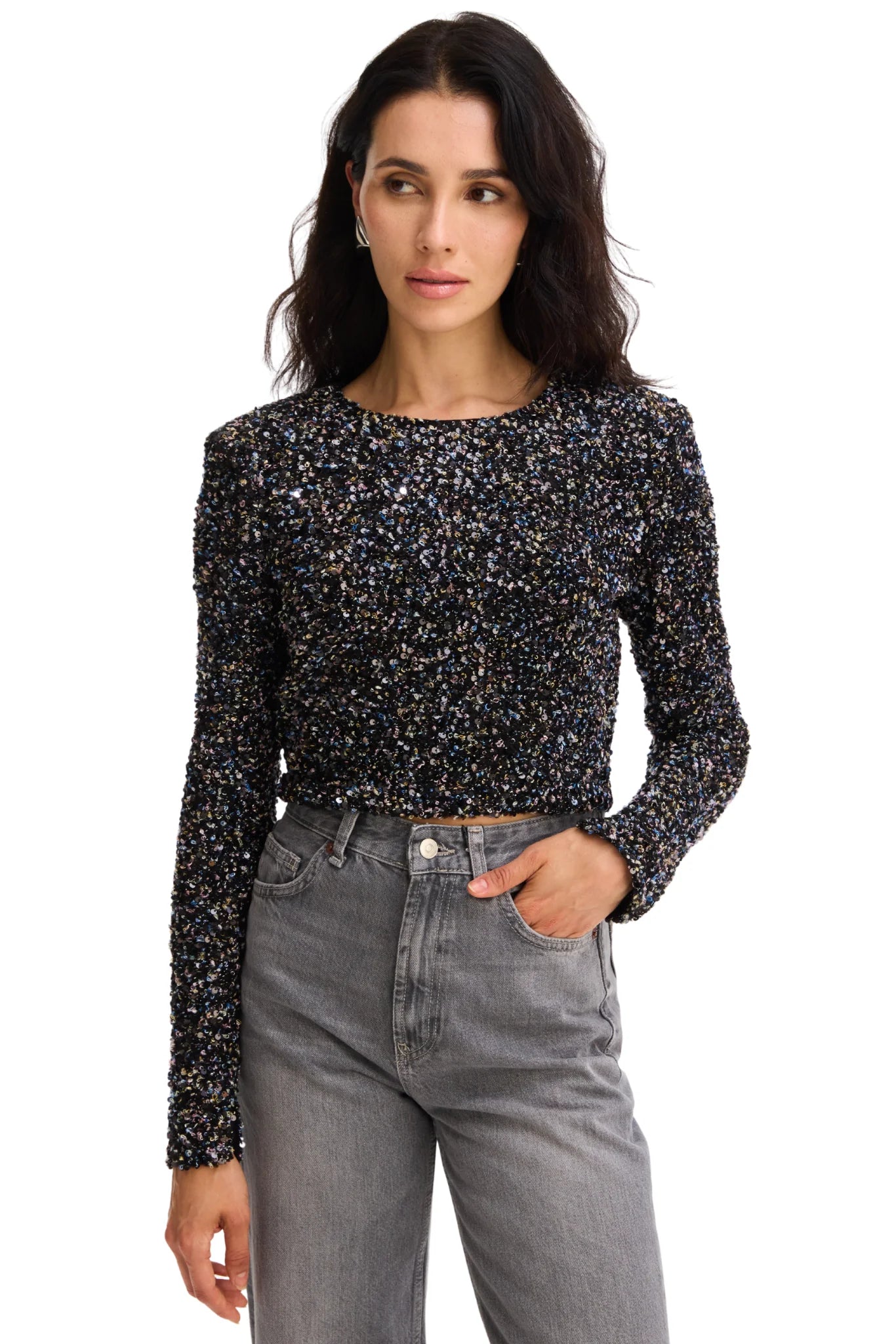 Rory Top in black multi by Allison