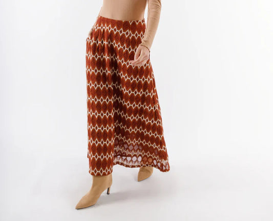Bhariti Straight Maxi Skirt in brown by RAGA