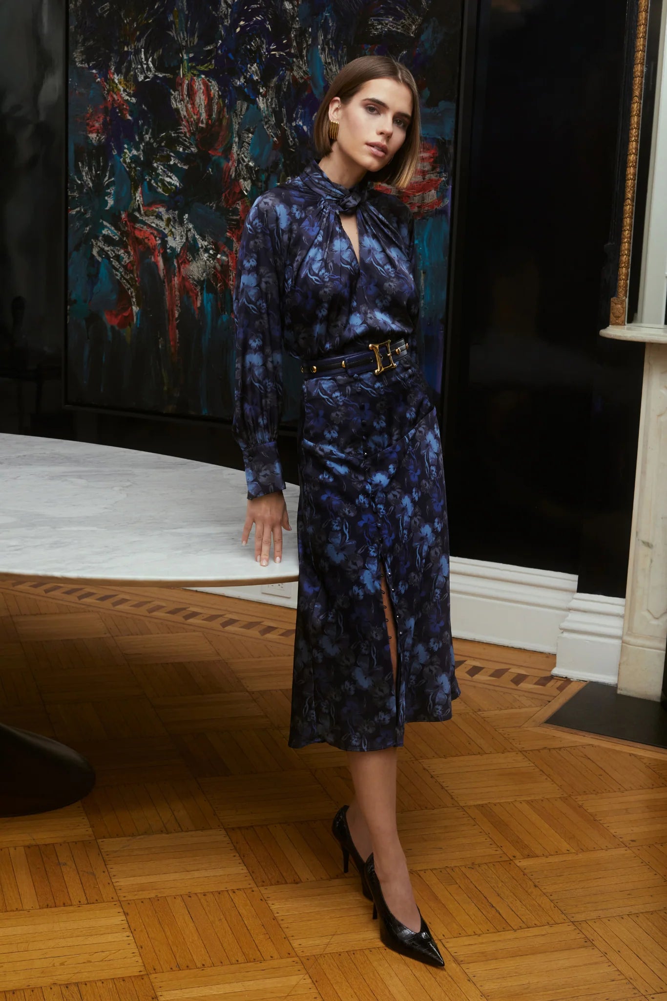 Samantha Blouse in midnight floral by Allison