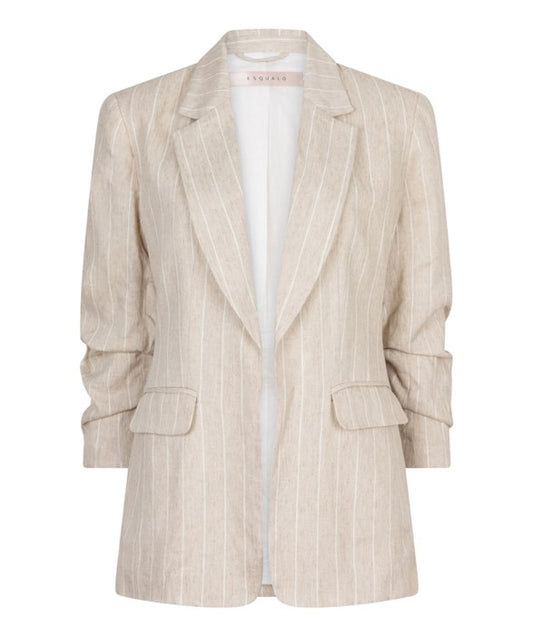 Stripe Linen Blazer in sand by Esqualo