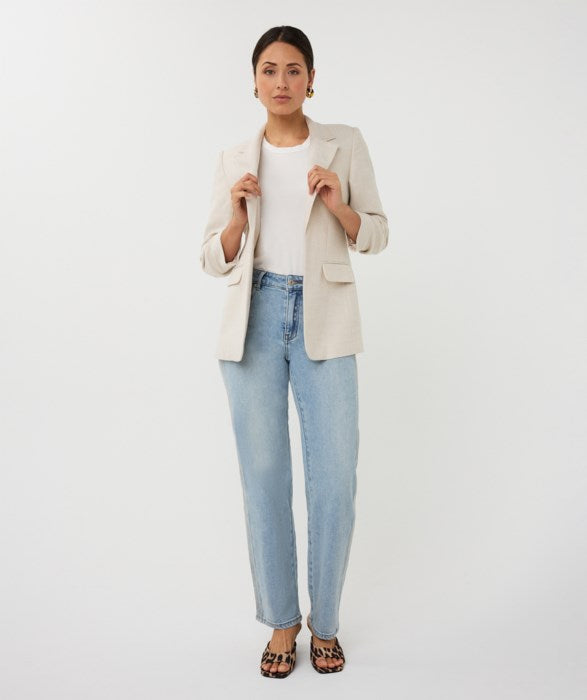 Linen Look Blazer in light sand by Esqualo