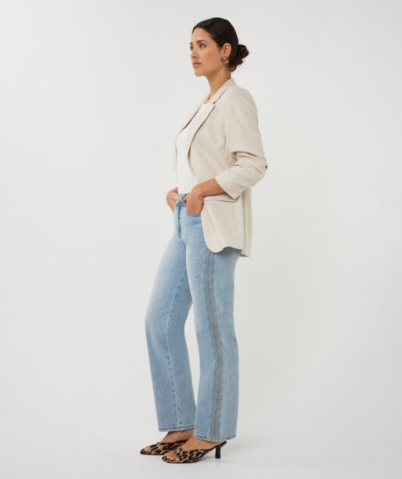 Linen Look Blazer in light sand by Esqualo