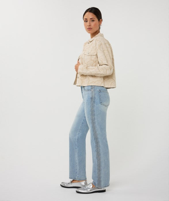 3D Embroidered Jacket in beige by Esqualo