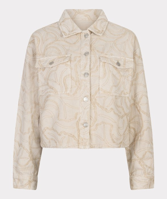 3D Embroidered Jacket in beige by Esqualo
