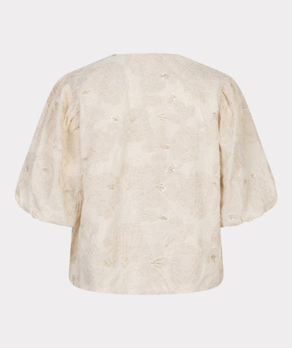 3D Shell Print Top in ecru by Esqualo