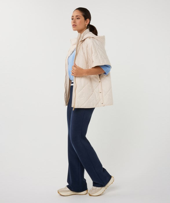 Quilted Poncho in ivory by Esqualo