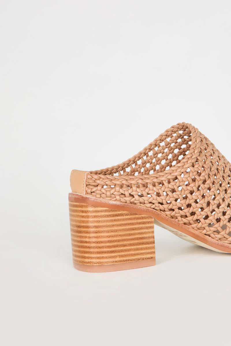 Caps Heeled Mule in tan by Intentionally _______