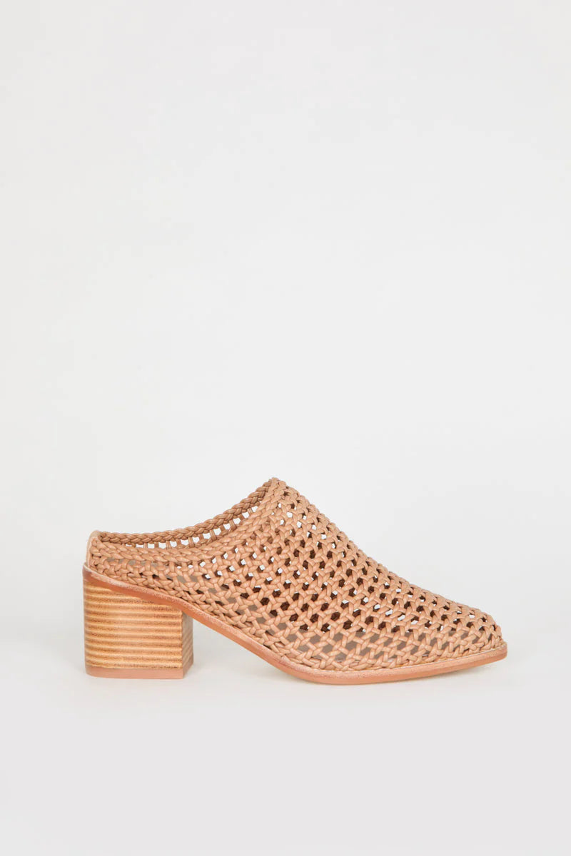Caps Heeled Mule in tan by Intentionally _______