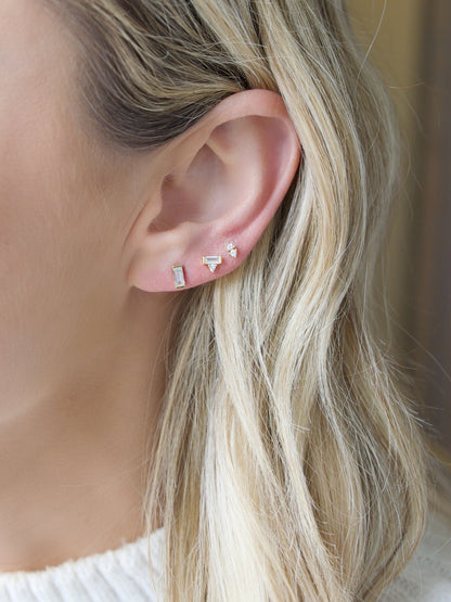Upstage Stud Earring Set in gold by Farrah B