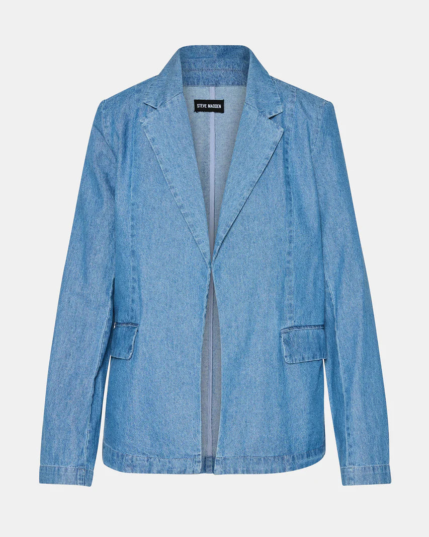 Payton Blazer in chambray by Steve Madden