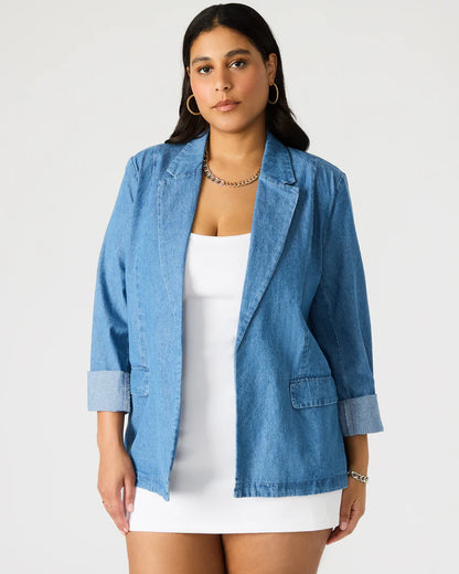 Payton Blazer in chambray by Steve Madden