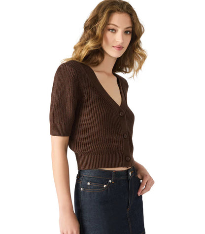 Janae Cardigan in chocolate by Steve Madden