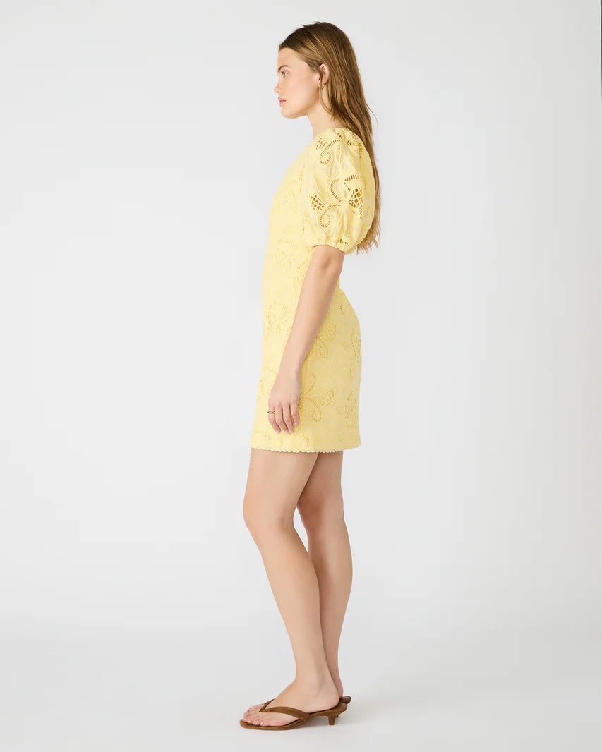 Elly Dress in pale yellow by Steve Madden
