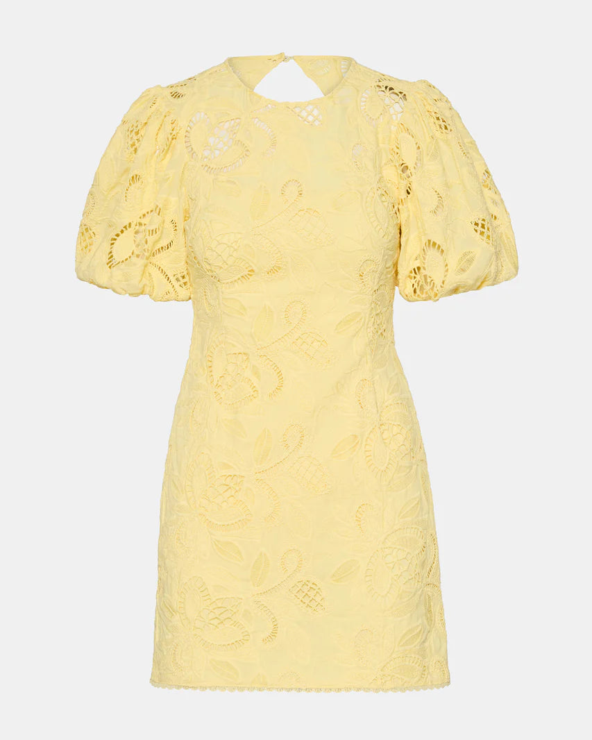 Elly Dress in pale yellow by Steve Madden