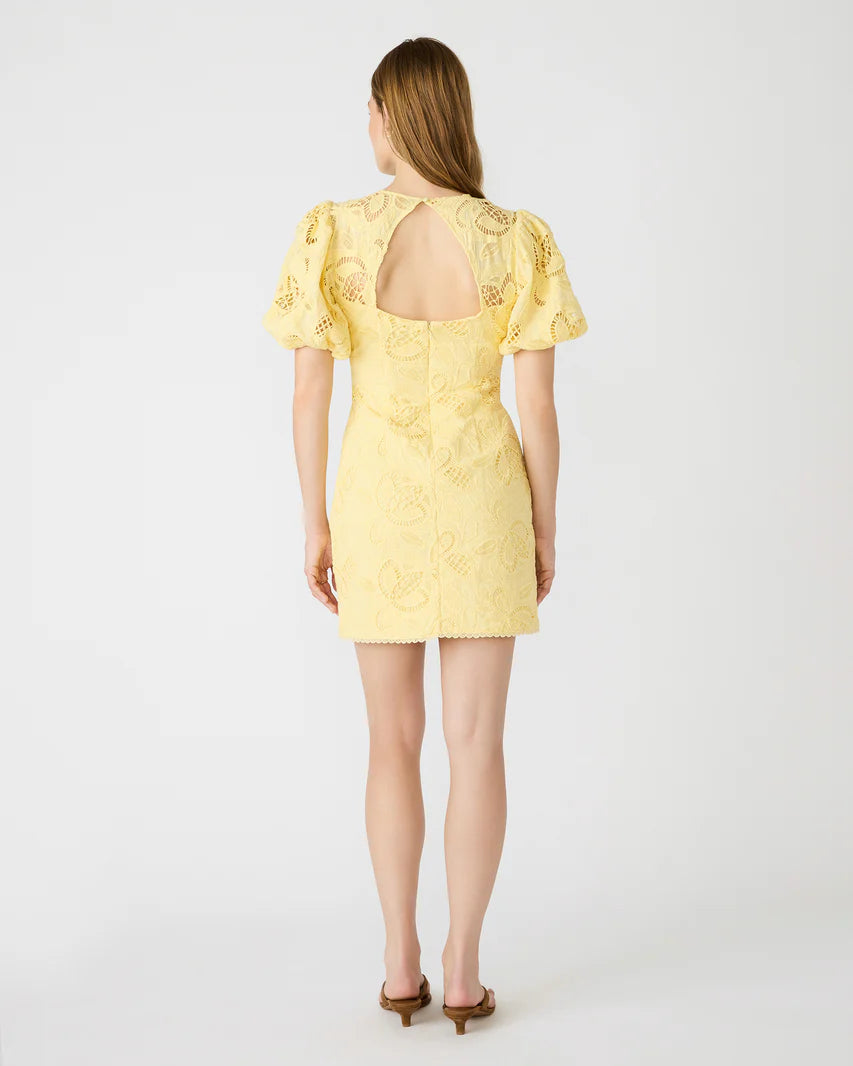 Elly Dress in pale yellow by Steve Madden