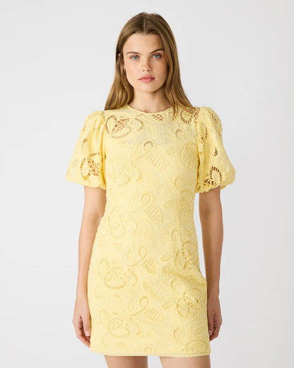 Elly Dress in pale yellow by Steve Madden