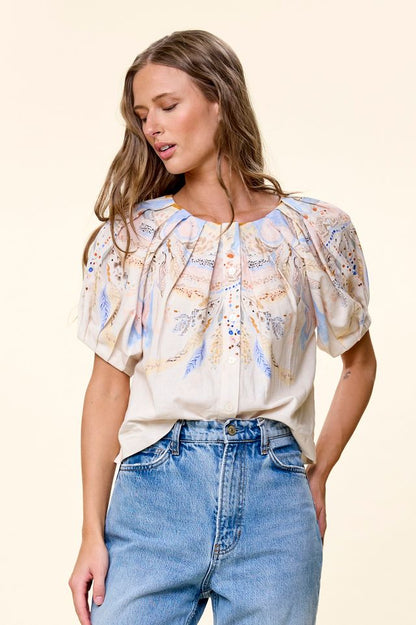 Model wearing Salome top by Cleobella