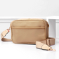 Nylon Rectangle Crossbody in beige