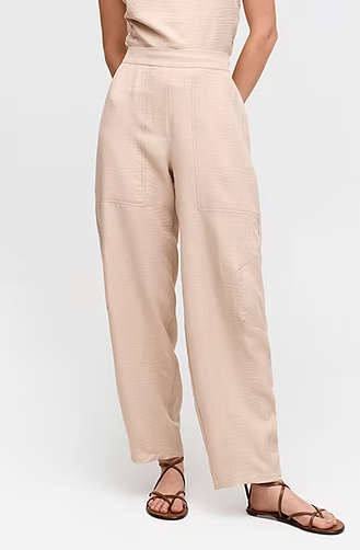 Lanka Silky Pant in beige by Aldo Martins