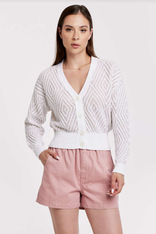 Sana Cardigan in white by Another Love