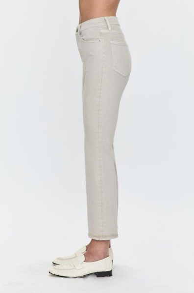 Lennon High Rise Crop Boot in stone by Pistola