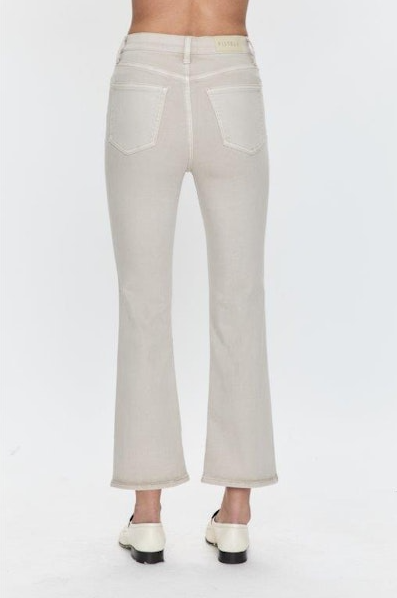 Lennon High Rise Crop Boot in stone by Pistola