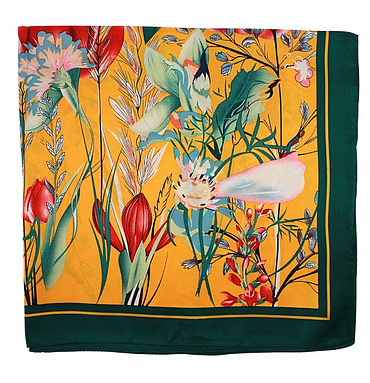 Floral Printed Bandana Scarf in yellow