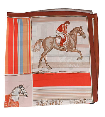 Horse & Jockey Print Bandana Scarf in multi